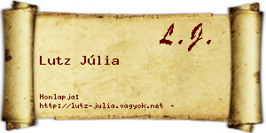 Lutz Júlia névjegykártya